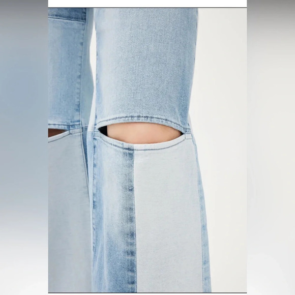 DL1961 KSENIA SCHNAIDER Zoie Wide Leg Patch Work Relax Vintage Size 28 - Picture 2 of 16